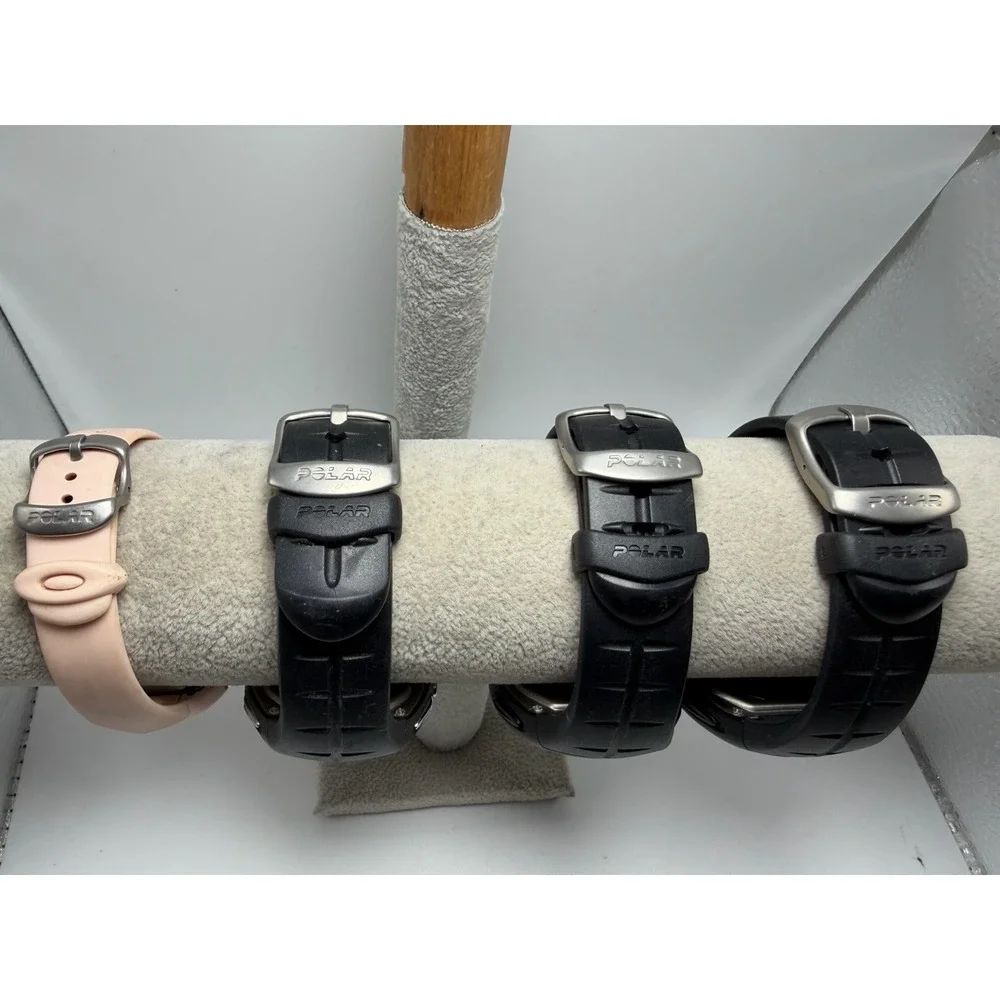 Polar F6‎ Fitness Watch Only Lot Of 4 New Batteries Pre-owned Black Pink